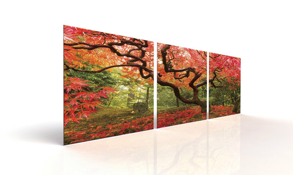 Modern fall wall decor, 3 panels set print on acrylic- Fall Arrival ...